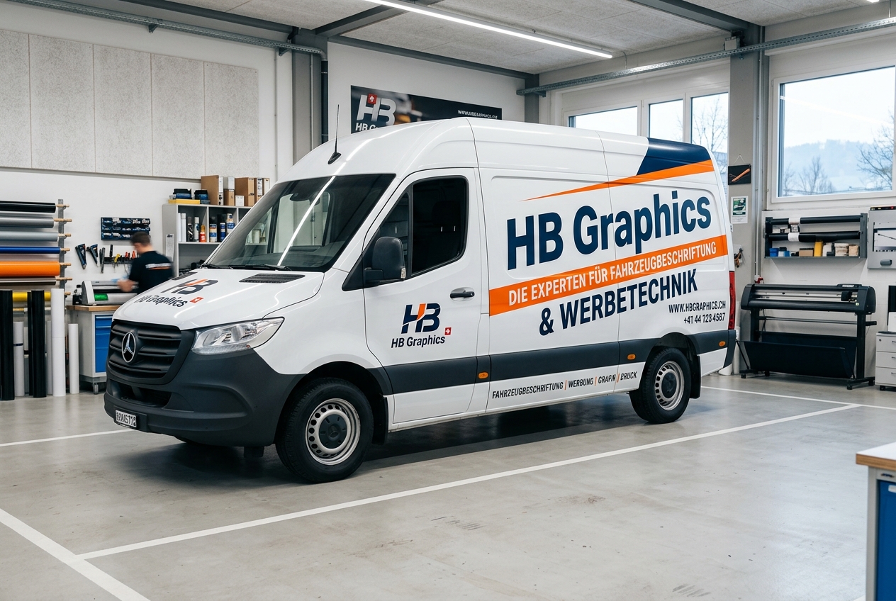 Professionelle Fahrzeugbeschriftung HB Graphics Luterbach Solothurn