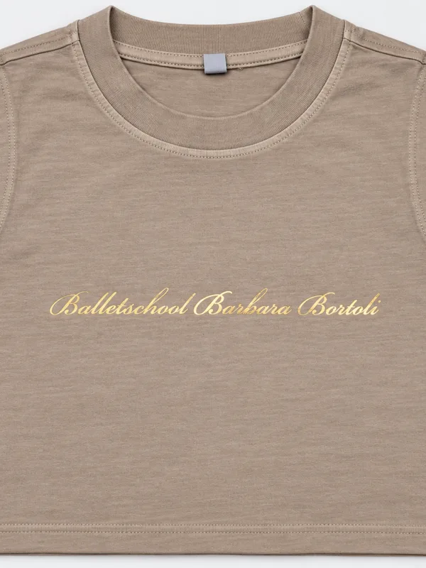 Balletschool Barbara Bortoli Tanktop Schriftzug Goldfoliendruck Textildruck Solothurn HB Graphics